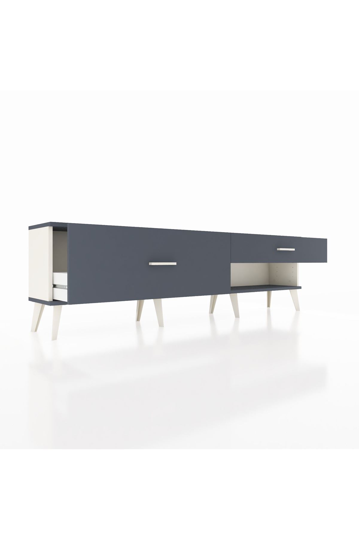 Arges TV Ünitesi 2 Çekmeceli  176x30x51 Aytaşı-Antrasit/Antrasit