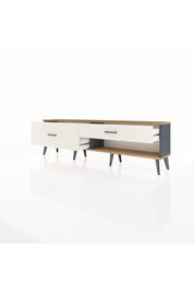 Arges TV Ünitesi 2 Çekmeceli  176x30x51 Antrasit-Çam/Aytaşı