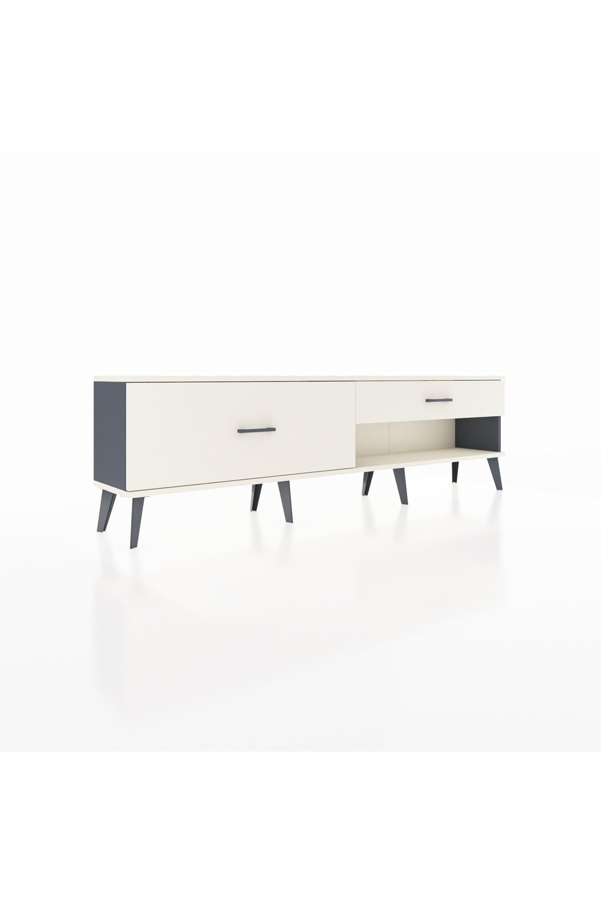 Arges TV Ünitesi 2 Çekmeceli  176x30x51 Antrasit-Aytaşı/Aytaşı