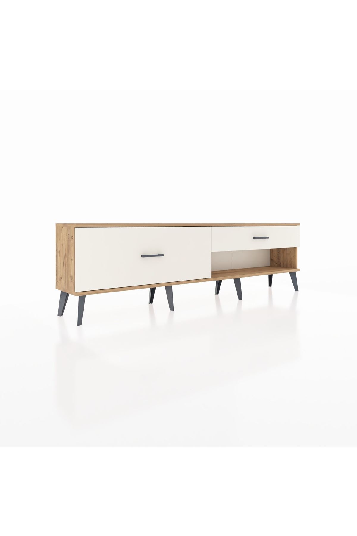 Arges TV Ünitesi 2 Çekmeceli  176x30x51 Çam-Çam/Aytaşı