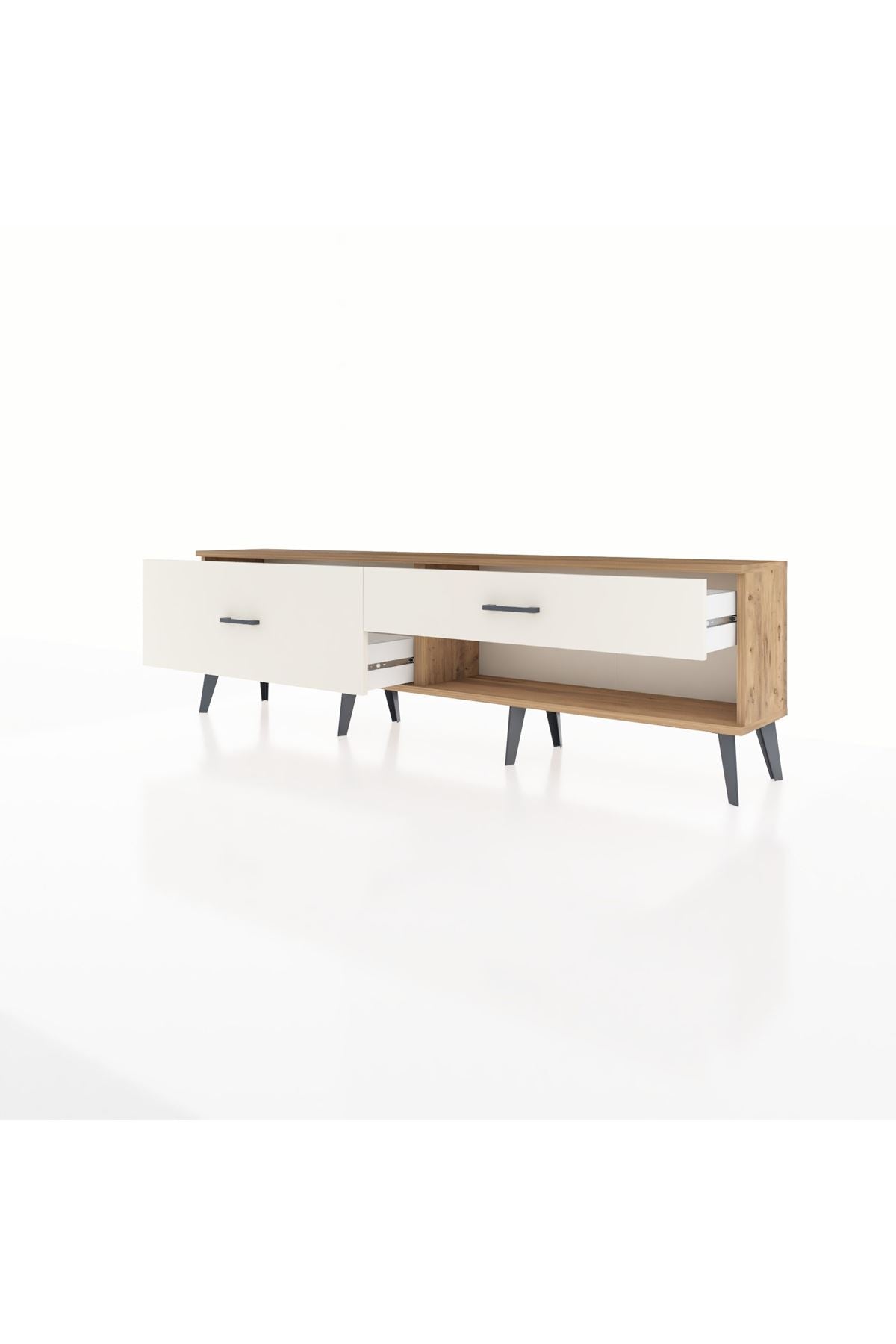 Arges TV Ünitesi 2 Çekmeceli  176x30x51 Çam-Çam/Aytaşı