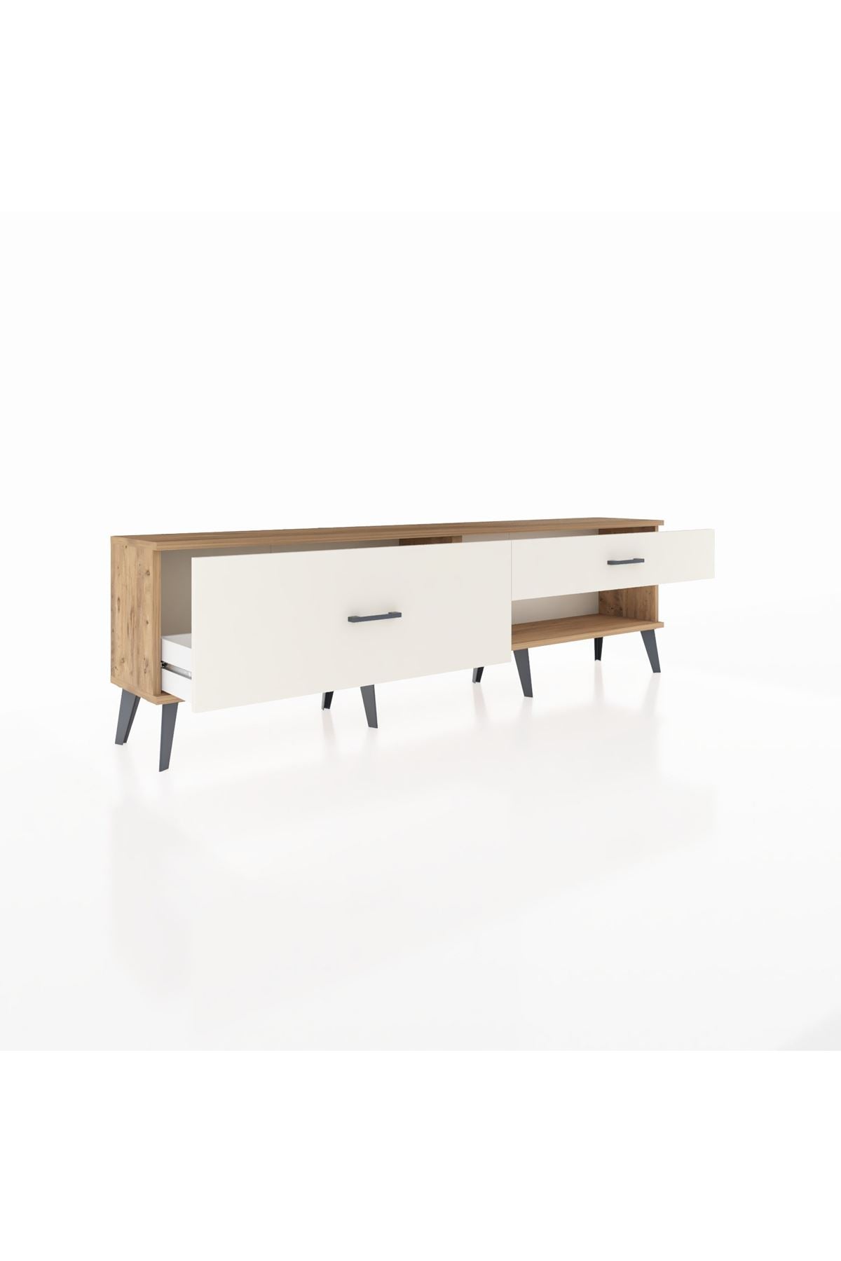 Arges TV Ünitesi 2 Çekmeceli  176x30x51 Çam-Çam/Aytaşı