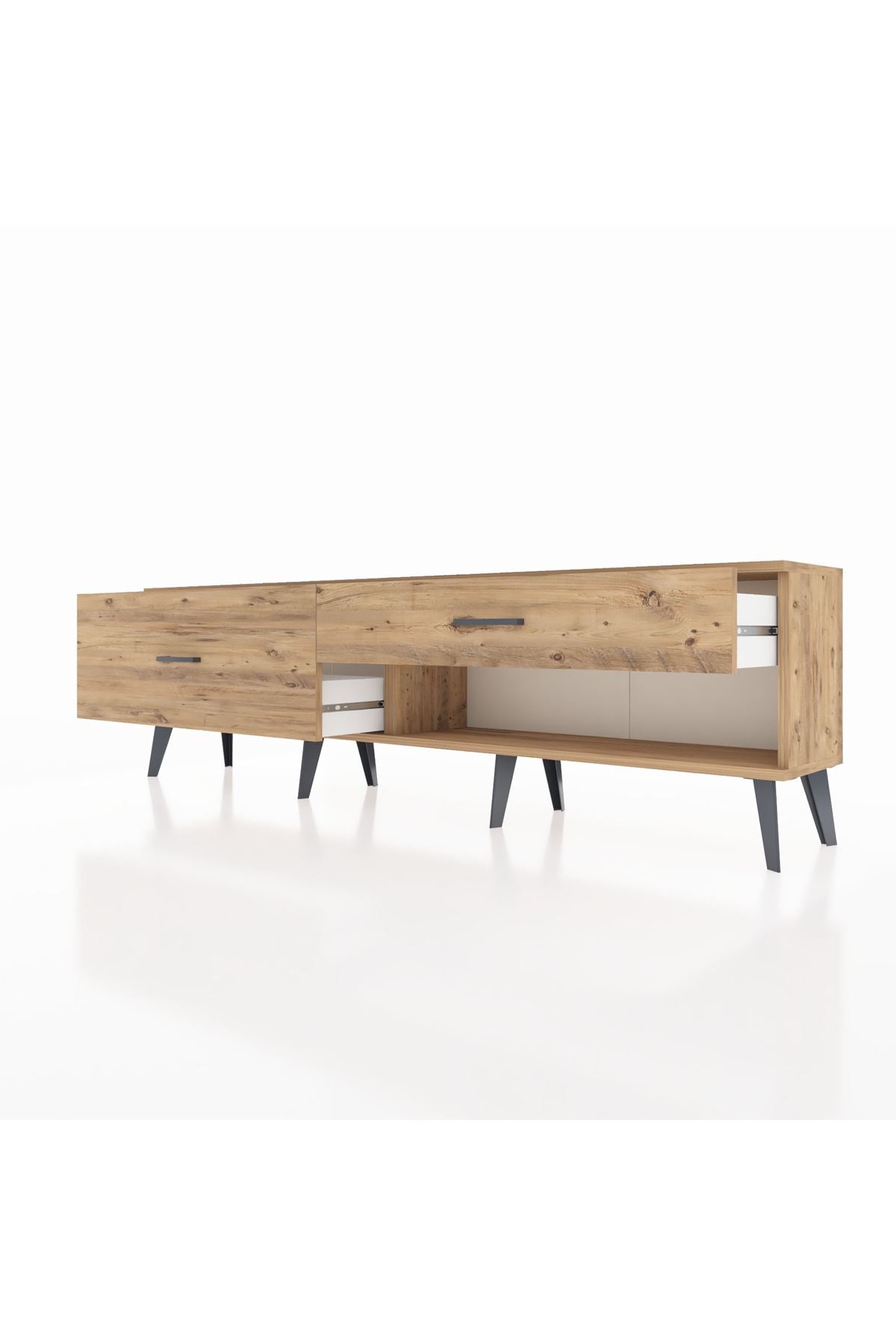 Arges TV Ünitesi 2 Çekmeceli  176x30x51 Çam-Çam/Çam