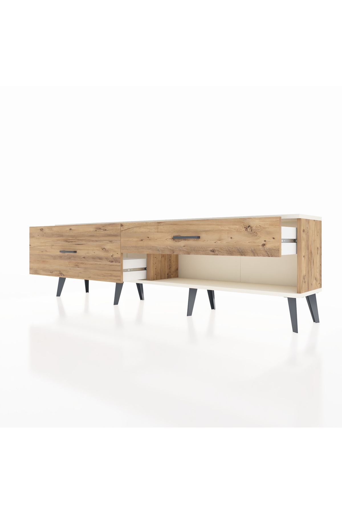 Arges TV Ünitesi 2 Çekmeceli  176x30x51 Çam-Aytaşı/Çam