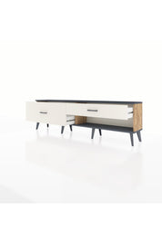 Arges TV Ünitesi 2 Çekmeceli  176x30x51 Çam-Antrasit/Aytaşı