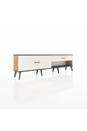 Arges TV Ünitesi 2 Çekmeceli  176x30x51 Çam-Antrasit/Aytaşı