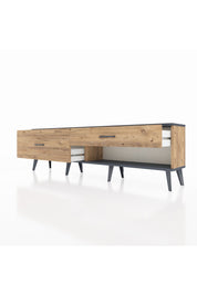 Arges TV Ünitesi 2 Çekmeceli  176x30x51 Çam-Antrasit/Çam