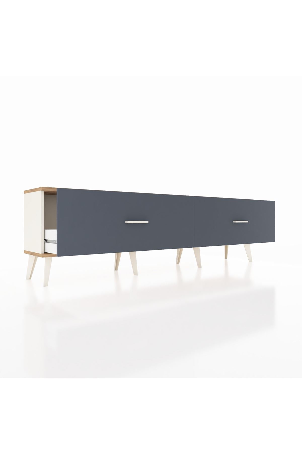 Arges TV Ünitesi 2 Çekmeceli  176x30x51 Aytaşı-Çam/Antrasit