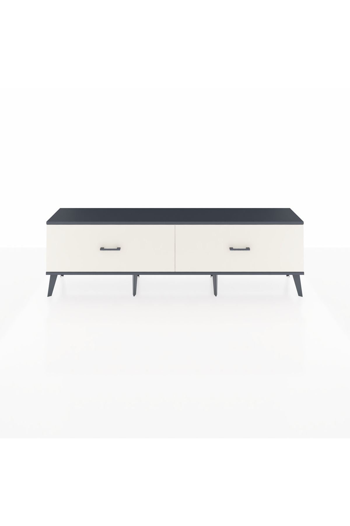 Arges TV Ünitesi 2 Çekmeceli  176x30x51 Aytaşı-Antrasit/Aytaşı