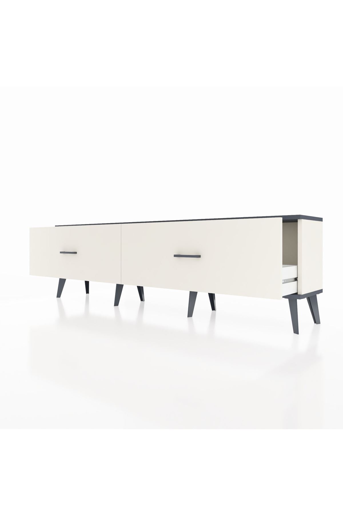 Arges TV Ünitesi 2 Çekmeceli  176x30x51 Aytaşı-Antrasit/Aytaşı