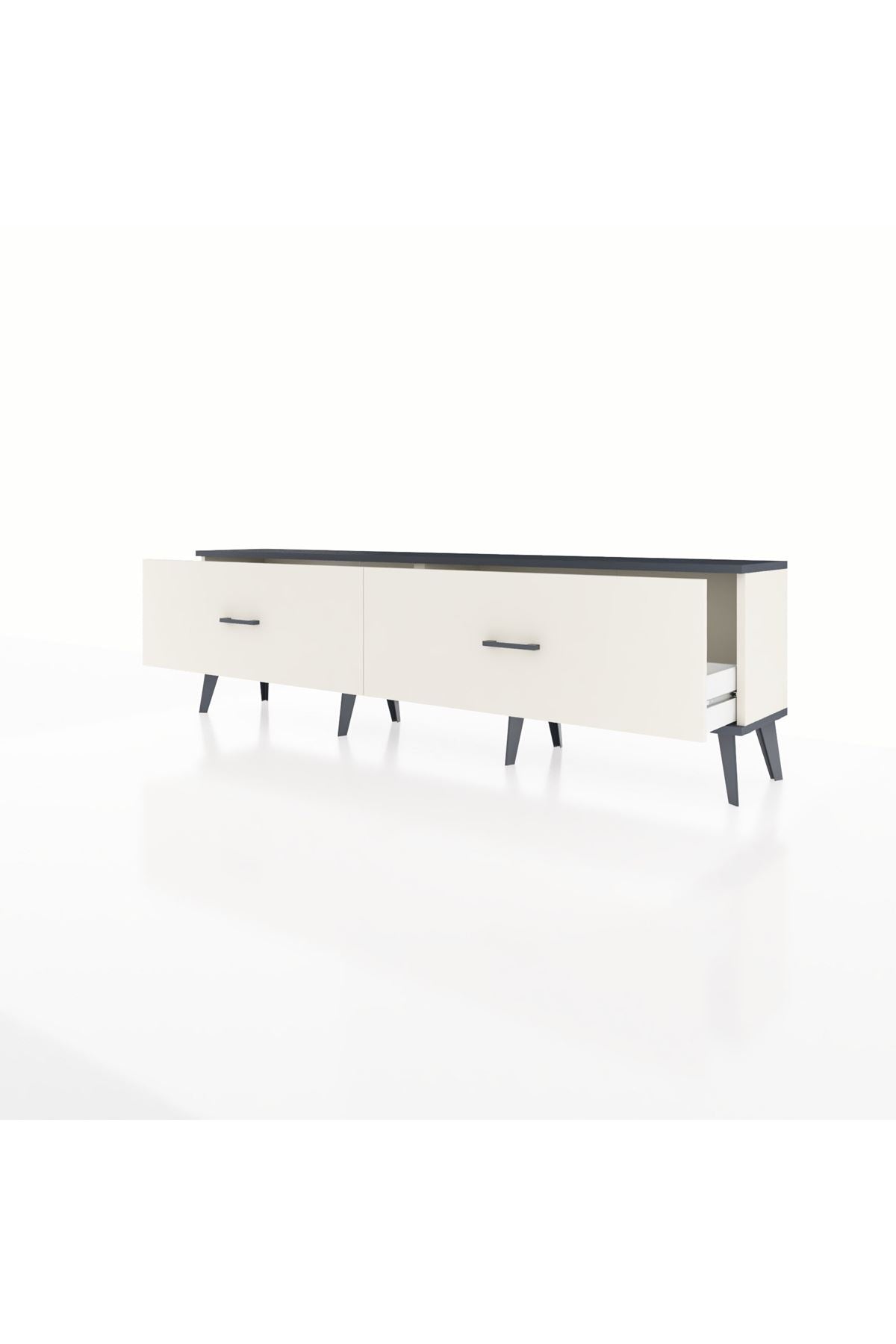 Arges TV Ünitesi 2 Çekmeceli  176x30x51 Aytaşı-Antrasit/Aytaşı