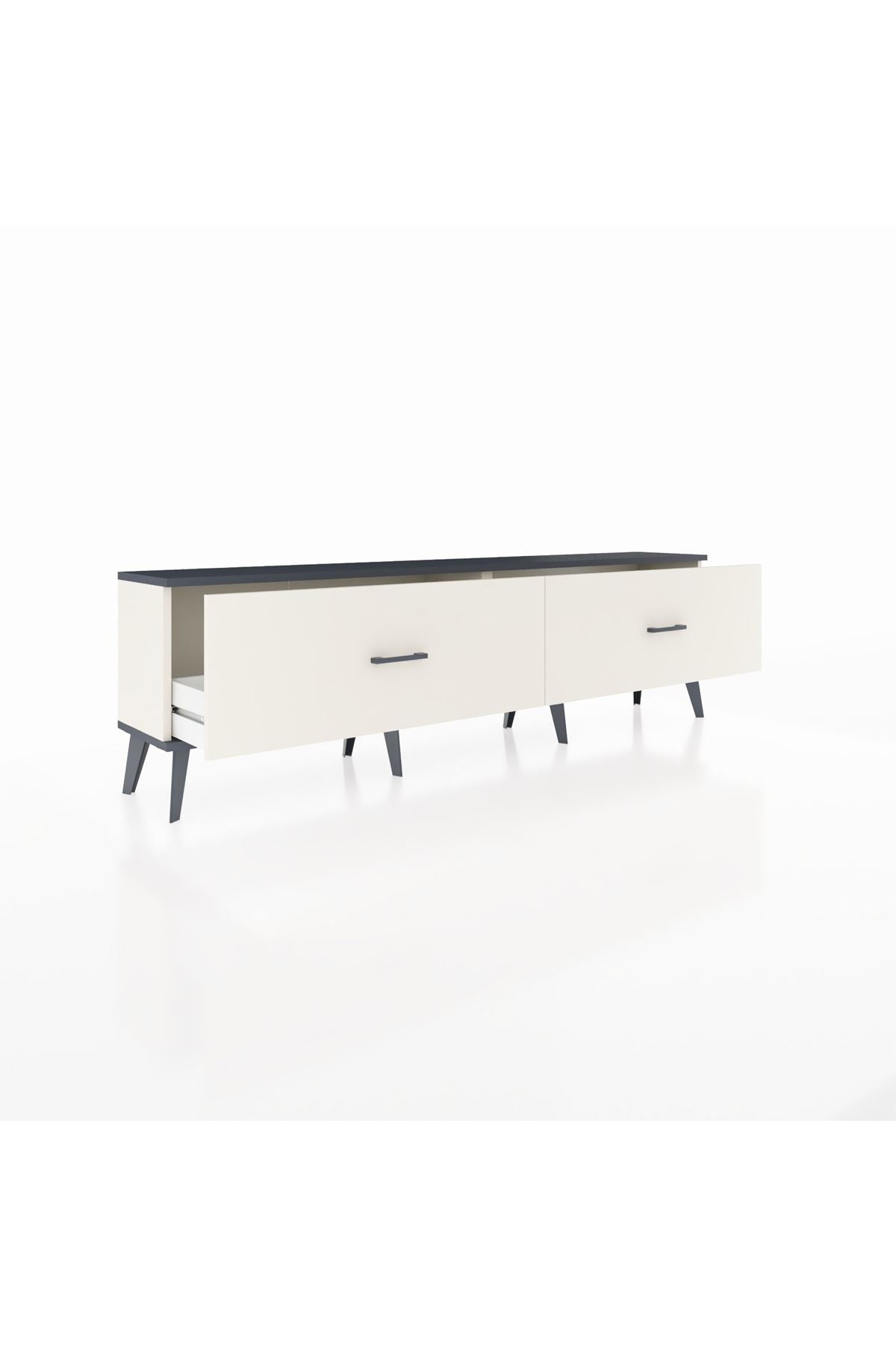 Arges TV Ünitesi 2 Çekmeceli  176x30x51 Aytaşı-Antrasit/Aytaşı