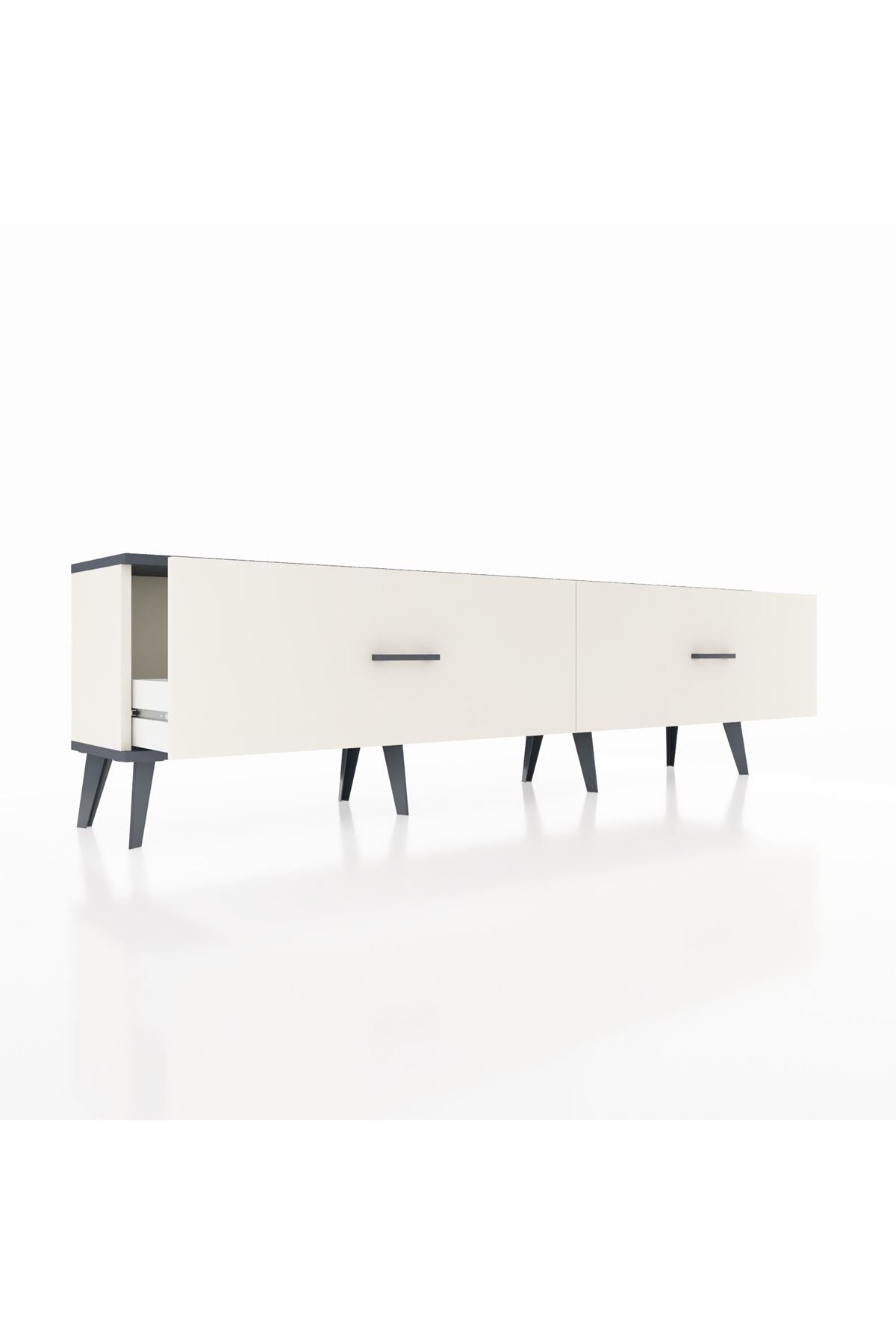 Arges TV Ünitesi 2 Çekmeceli  176x30x51 Aytaşı-Antrasit/Aytaşı