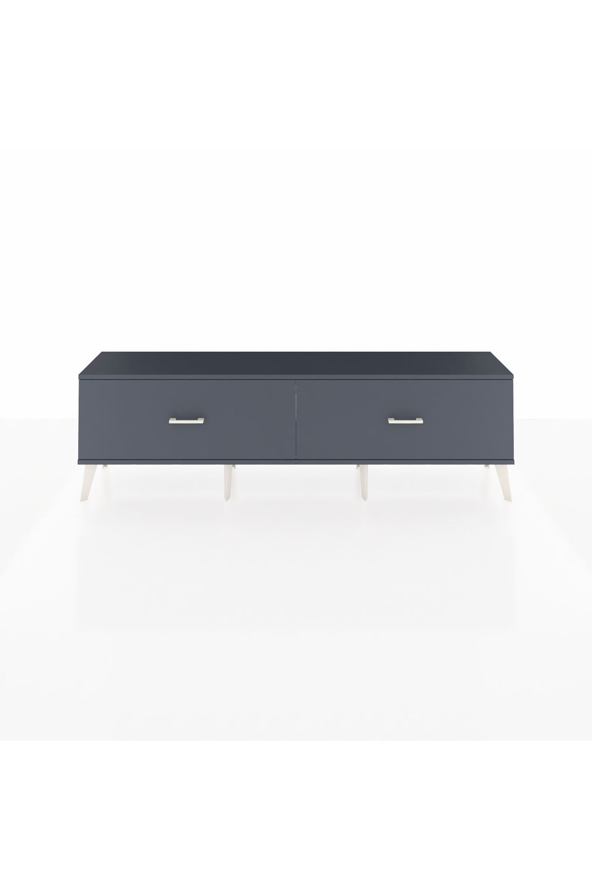 Arges TV Ünitesi 2 Çekmeceli  176x30x51 Aytaşı-Antrasit/Antrasit