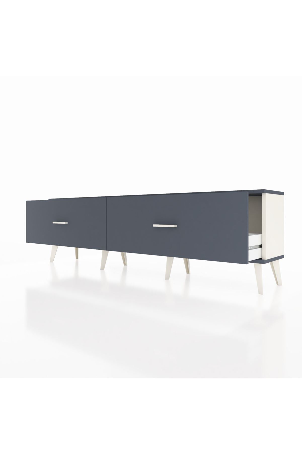 Arges TV Ünitesi 2 Çekmeceli  176x30x51 Aytaşı-Antrasit/Antrasit