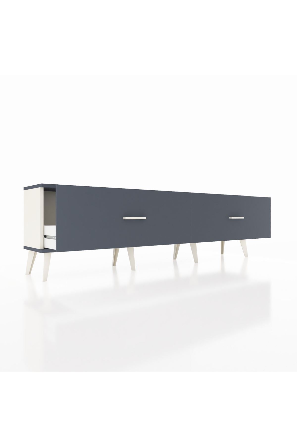 Arges TV Ünitesi 2 Çekmeceli  176x30x51 Aytaşı-Antrasit/Antrasit