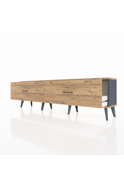 Arges TV Ünitesi 2 Çekmeceli  176x30x51 Antrasit-Çam/Çam