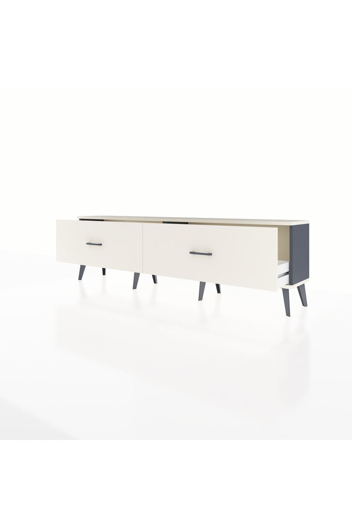 Arges TV Ünitesi 2 Çekmeceli  176x30x51 Antrasit-Aytaşı/Aytaşı