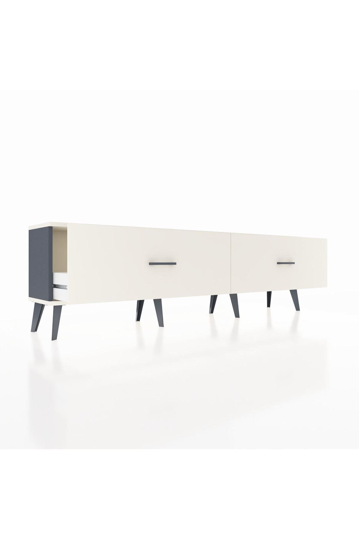 Arges TV Ünitesi 2 Çekmeceli  176x30x51 Antrasit-Aytaşı/Aytaşı