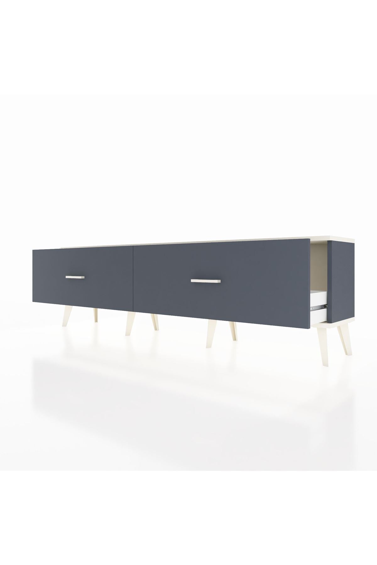 Arges TV Ünitesi 2 Çekmeceli  176x30x51 Antrasit-Aytaşı/Antrasit