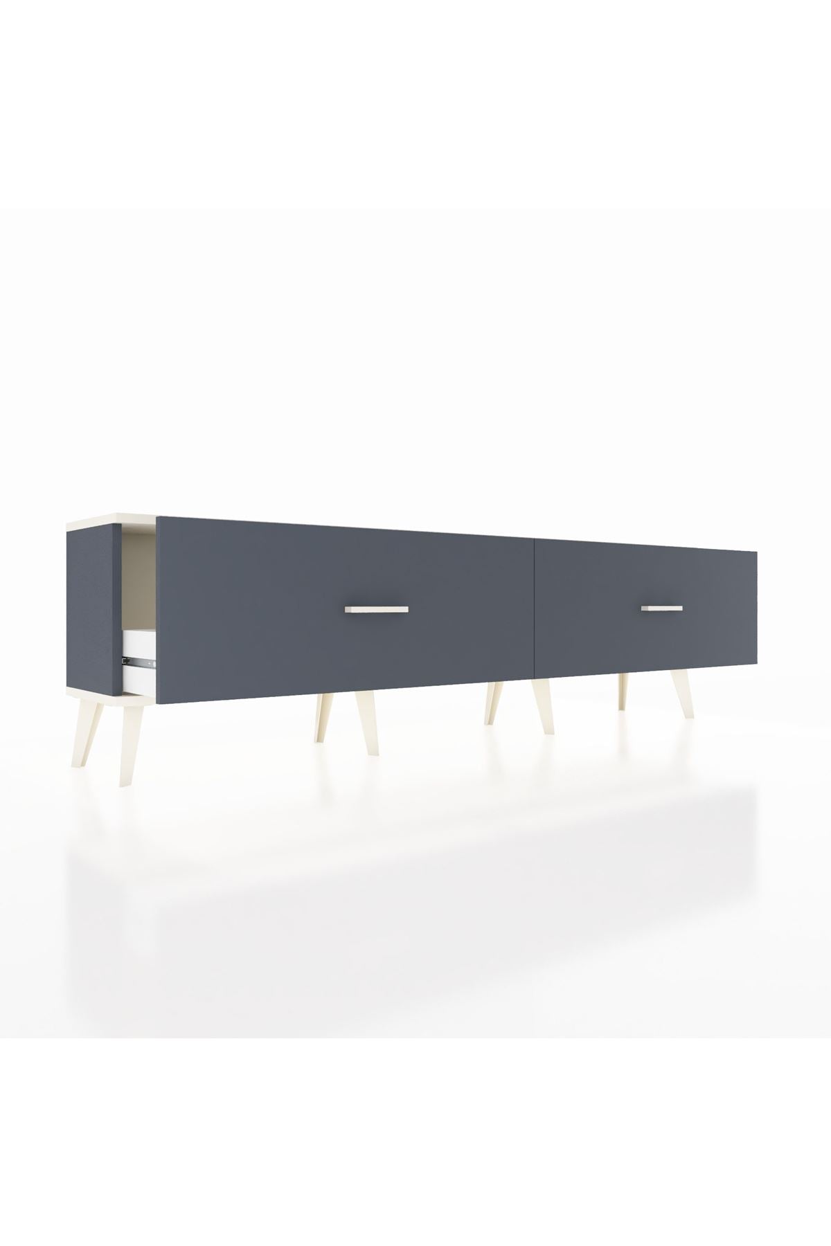 Arges TV Ünitesi 2 Çekmeceli  176x30x51 Antrasit-Aytaşı/Antrasit