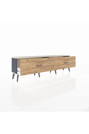 Arges TV Ünitesi 2 Çekmeceli  176x30x51 Antrasit-Aytaşı/Çam