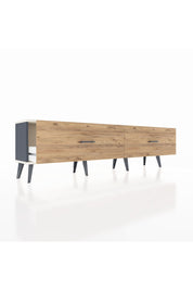 Arges TV Ünitesi 2 Çekmeceli  176x30x51 Antrasit-Aytaşı/Çam