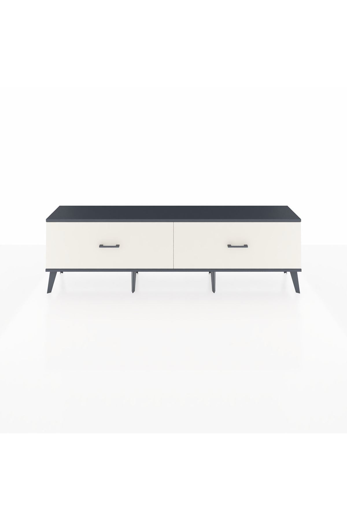 Arges TV Ünitesi 2 Çekmeceli  176x30x51 Antrasit-Antrasit/Aytaşı