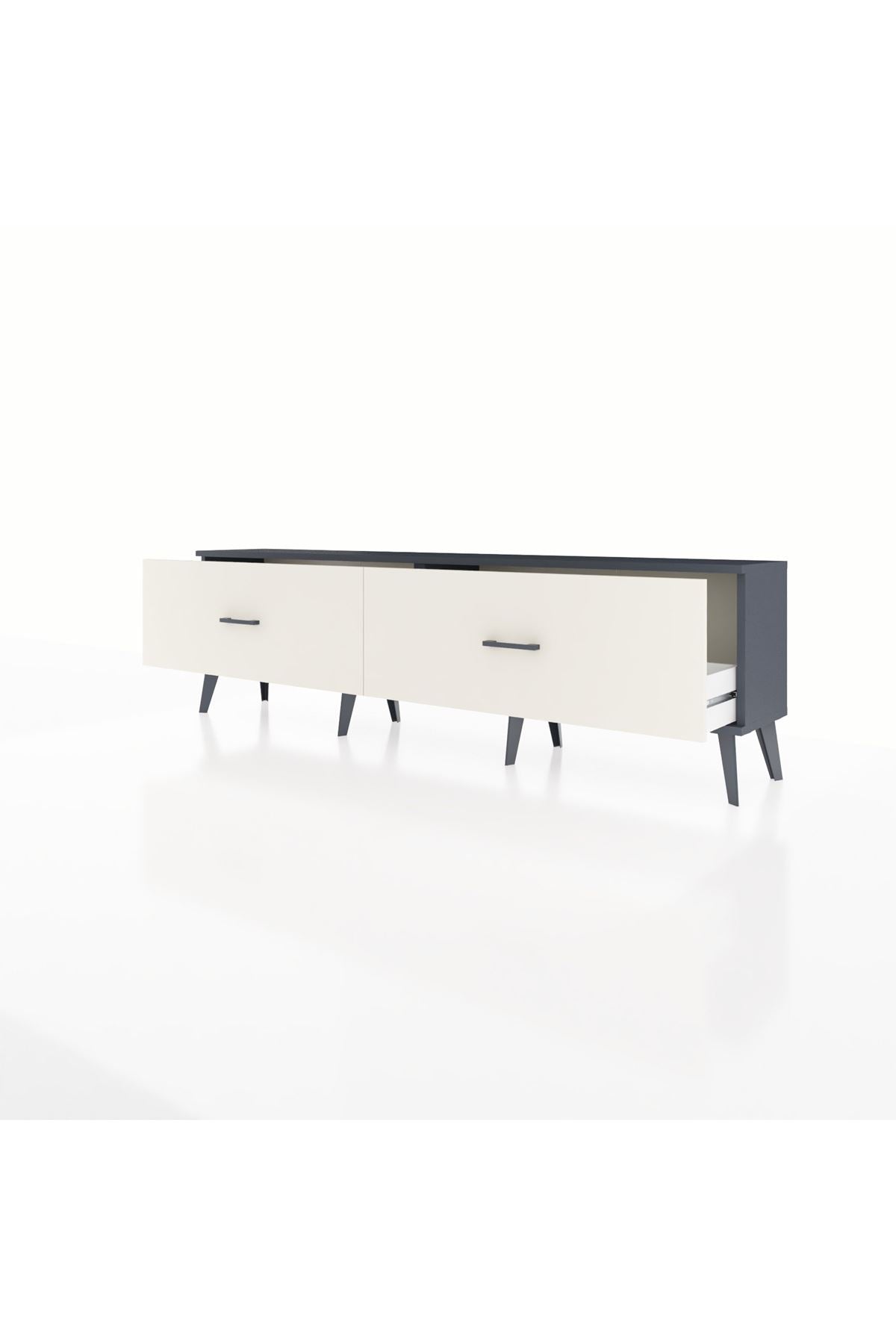 Arges TV Ünitesi 2 Çekmeceli  176x30x51 Antrasit-Antrasit/Aytaşı