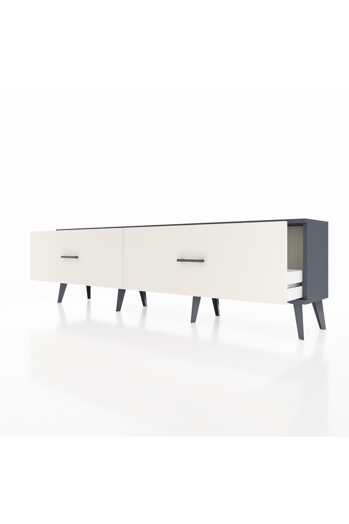 Arges TV Ünitesi 2 Çekmeceli  176x30x51 Antrasit-Antrasit/Aytaşı