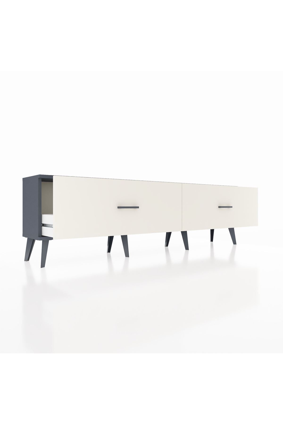 Arges TV Ünitesi 2 Çekmeceli  176x30x51 Antrasit-Antrasit/Aytaşı