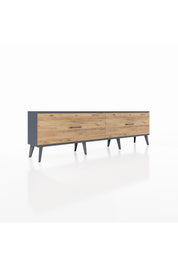 Arges TV Ünitesi 2 Çekmeceli  176x30x51 Antrasit-Antrasit/Çam