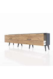 Arges TV Ünitesi 2 Çekmeceli  176x30x51 Antrasit-Antrasit/Çam