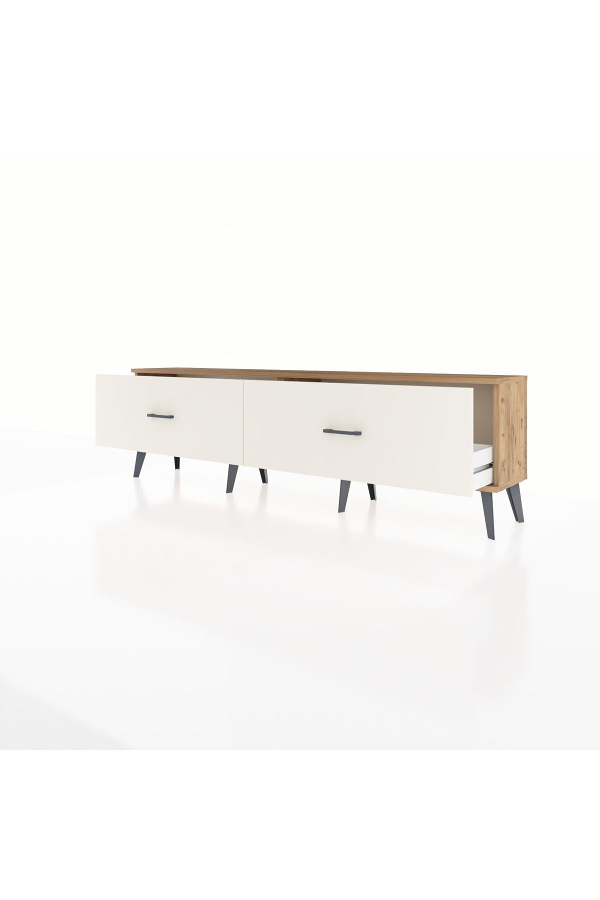 Arges TV Ünitesi 2 Çekmeceli  176x30x51 Çam-Çam/Aytaşı