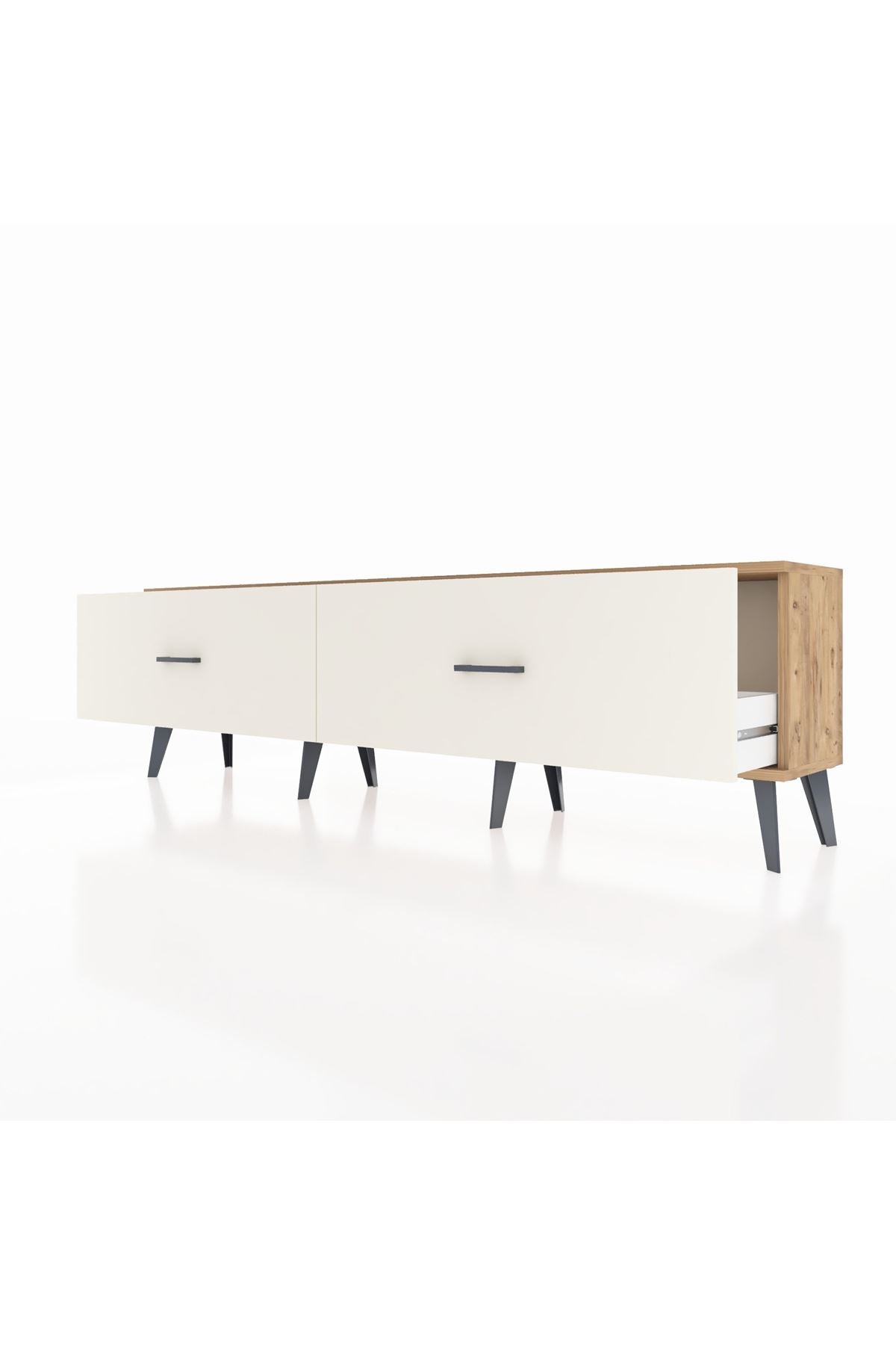 Arges TV Ünitesi 2 Çekmeceli  176x30x51 Çam-Çam/Aytaşı