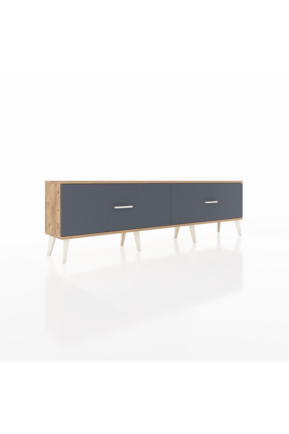 Arges TV Ünitesi 2 Çekmeceli  176x30x51 Çam-Çam/Antrasit