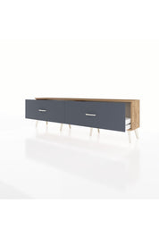 Arges TV Ünitesi 2 Çekmeceli  176x30x51 Çam-Çam/Antrasit