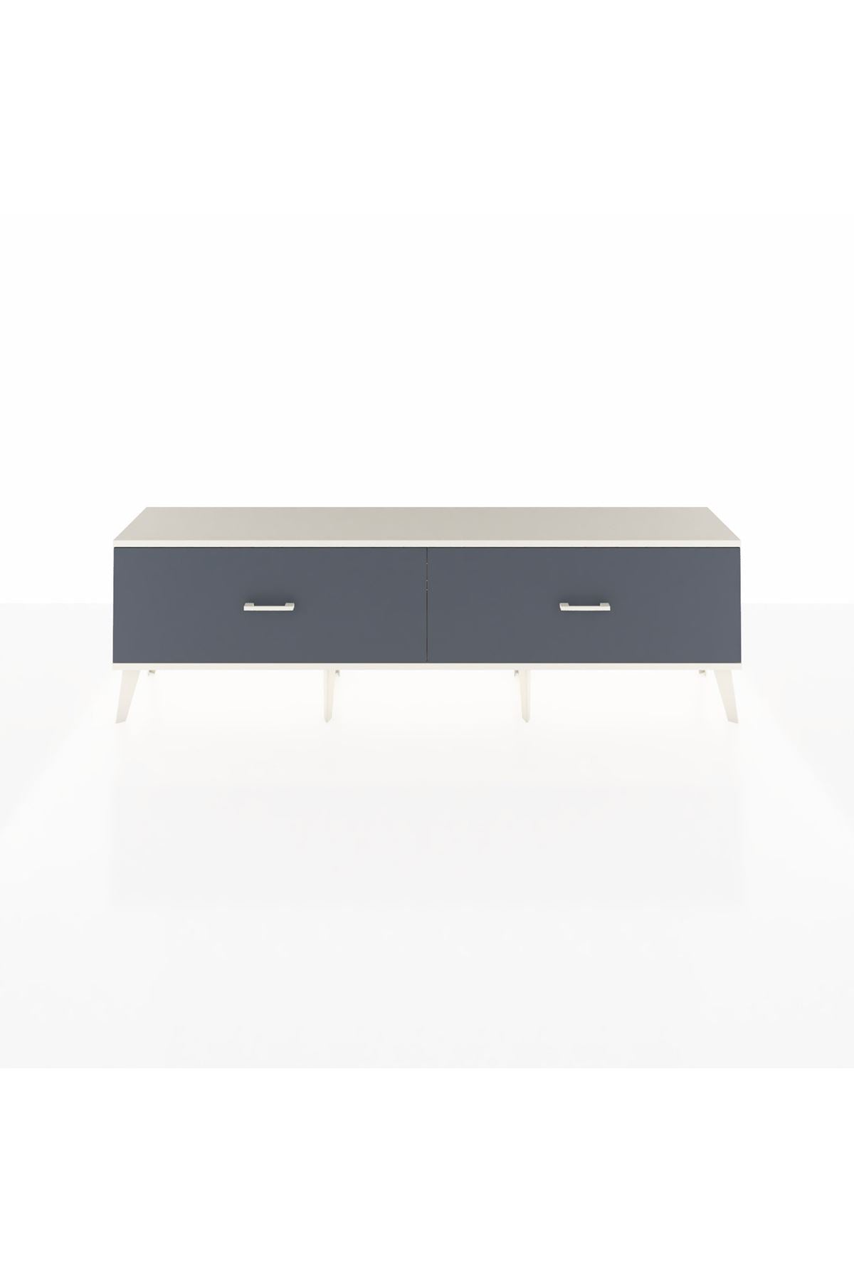 Arges TV Ünitesi 2 Çekmeceli  176x30x51 Çam-Aytaşı/Antrasit