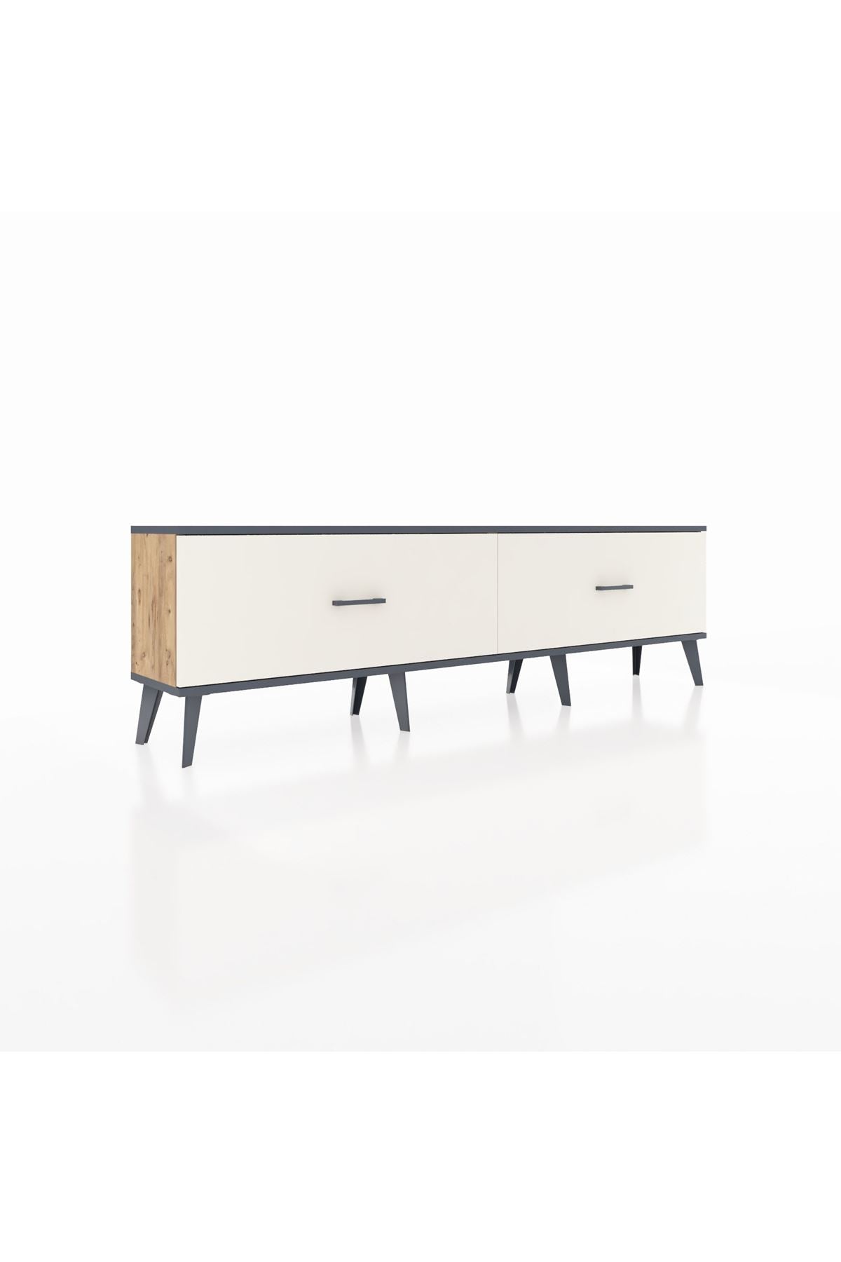 Arges TV Ünitesi 2 Çekmeceli  176x30x51 Çam-Antrasit/Aytaşı