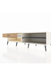 Kronos TV Ünitesi Tek Raflı Tek Çekmeceli  176x59x51 Aytaşı-Antrasit/Çam