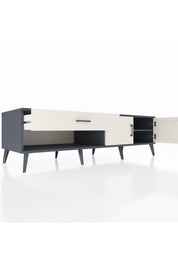 Kronos TV Ünitesi Tek Raflı Tek Çekmeceli 2 Kapaklı 176x59x51 Antrasit-Aytaşı/Aytaşı