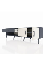 Kronos TV Ünitesi Tek Raflı Tek Çekmeceli 2 Kapaklı 176x59x51 Antrasit-Aytaşı/Antrasit