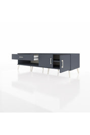 Kronos TV Ünitesi Tek Raflı Tek Çekmeceli 2 Kapaklı 176x59x51 Antrasit-Antrasit/Antrasit