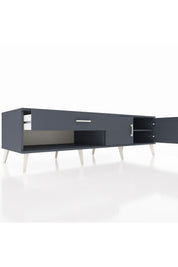 Kronos TV Ünitesi Tek Raflı Tek Çekmeceli 2 Kapaklı 176x59x51 Antrasit-Antrasit/Antrasit