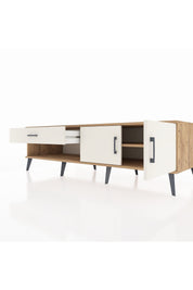 Kronos TV Ünitesi Tek Raflı Tek Çekmeceli 2 Kapaklı 176x59x51 Çam-Aytaşı/Aytaşı