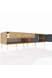 Kronos TV Ünitesi Tek Raflı Tek Çekmeceli 2 Kapaklı 176x59x51 Çam-Antrasit/Çam