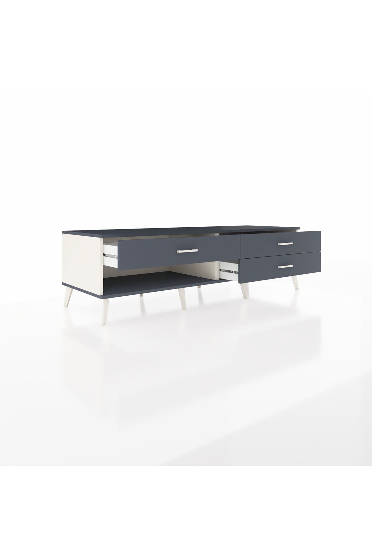 Kronos TV Ünitesi 3 Çekmeceli  176x59x51 Aytaşı-Antrasit/Antrasit