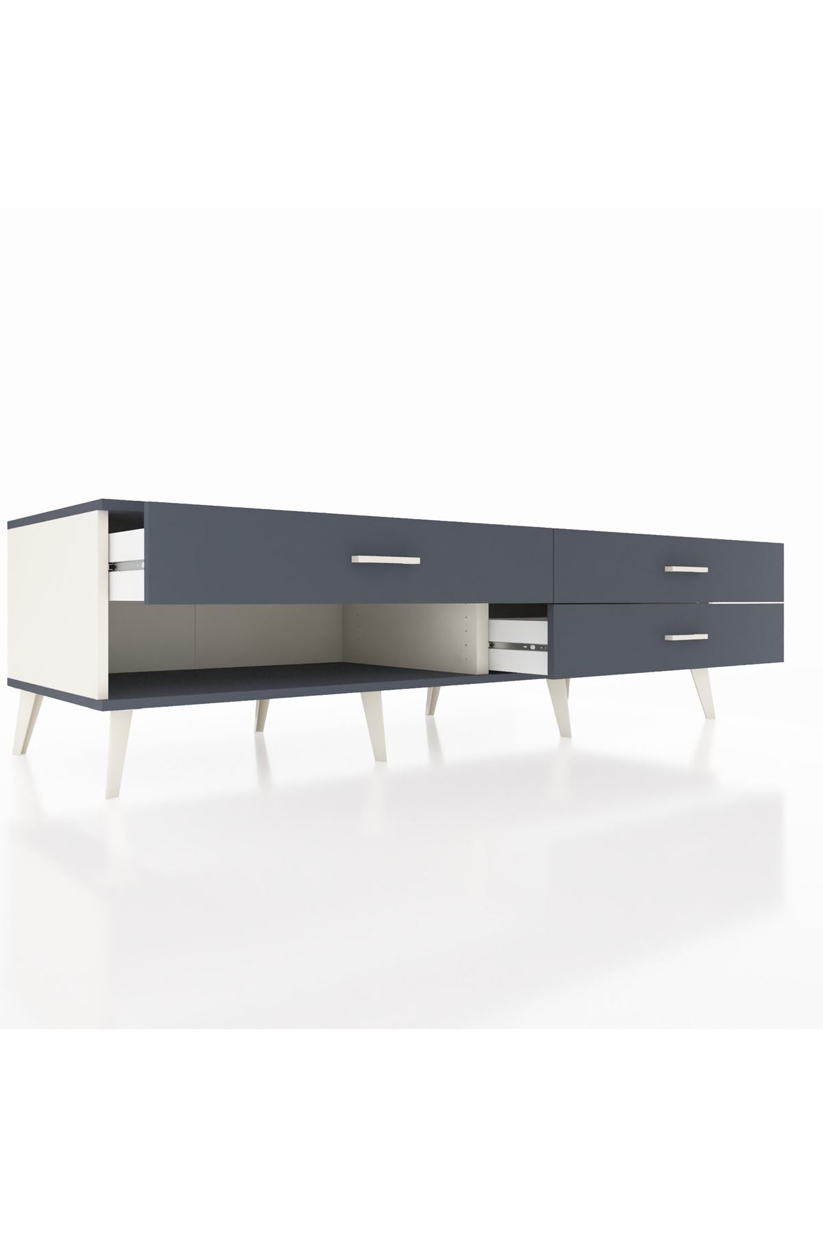 Kronos TV Ünitesi 3 Çekmeceli  176x59x51 Aytaşı-Antrasit/Antrasit