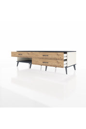 Kronos TV Ünitesi 3 Çekmeceli  176x59x51 Aytaşı-Antrasit/Çam