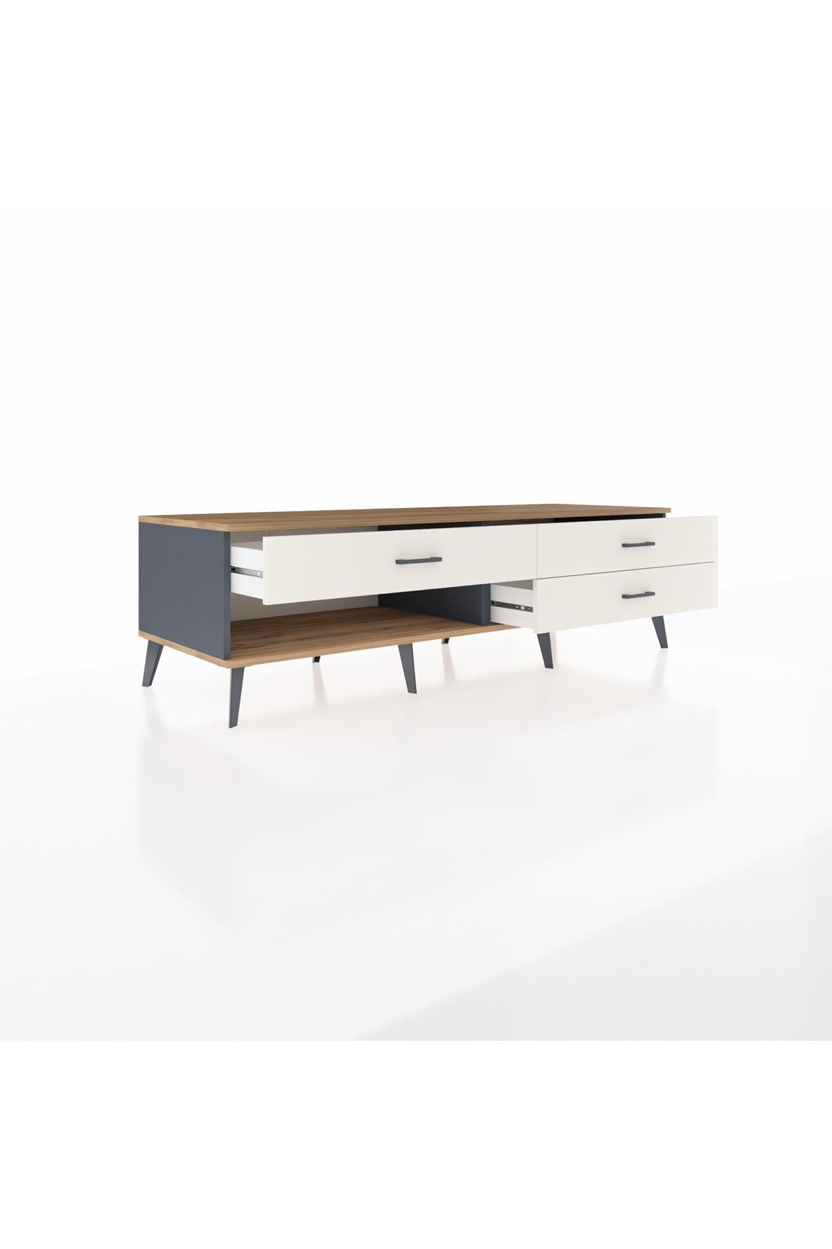 Kronos TV Ünitesi 3 Çekmeceli  176x59x51 Antrasit-Çam/Aytaşı